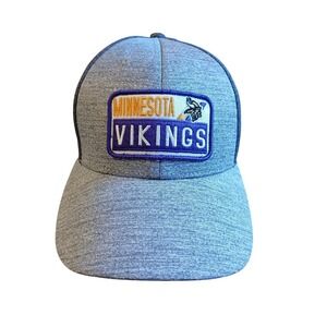 Minnesota Vikings NFL Team Apparel Snapback Hat Grey Heathered Adjustable Cap
